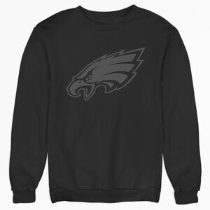 NEW Philadelphia Eagles Tonal Fleece Crew Long Sleeve Sweatshirt BLACKOUT